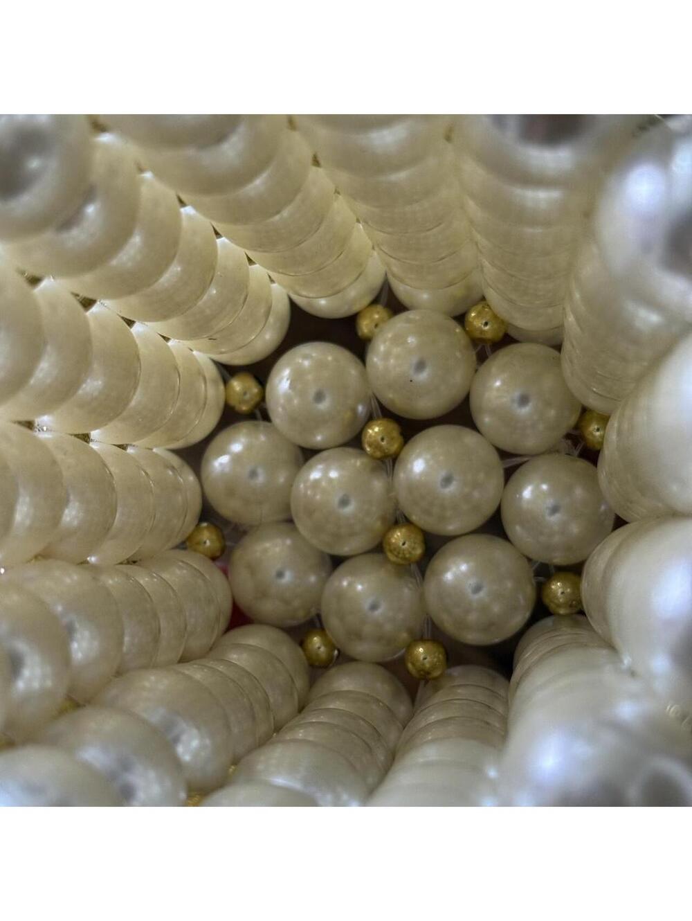 🦪 Vintage Faux Pearl Beaded Mini Bag - Picture 5 of 6